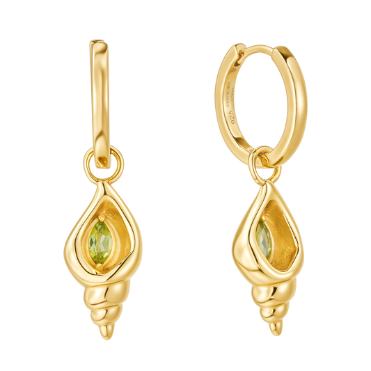 LIVV two-way charm hoops, 16k gold plating
