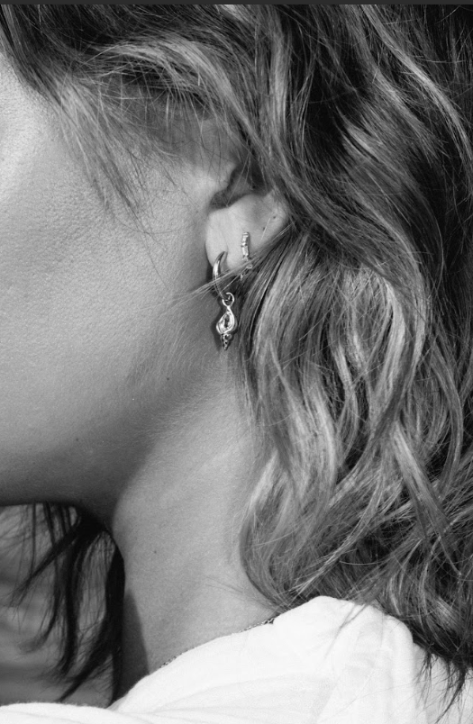 LIVV two way charm hoops, 925 silver