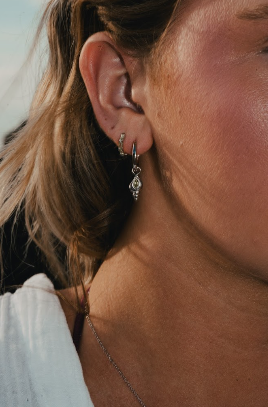 LIVV two way charm hoops, 925 silver