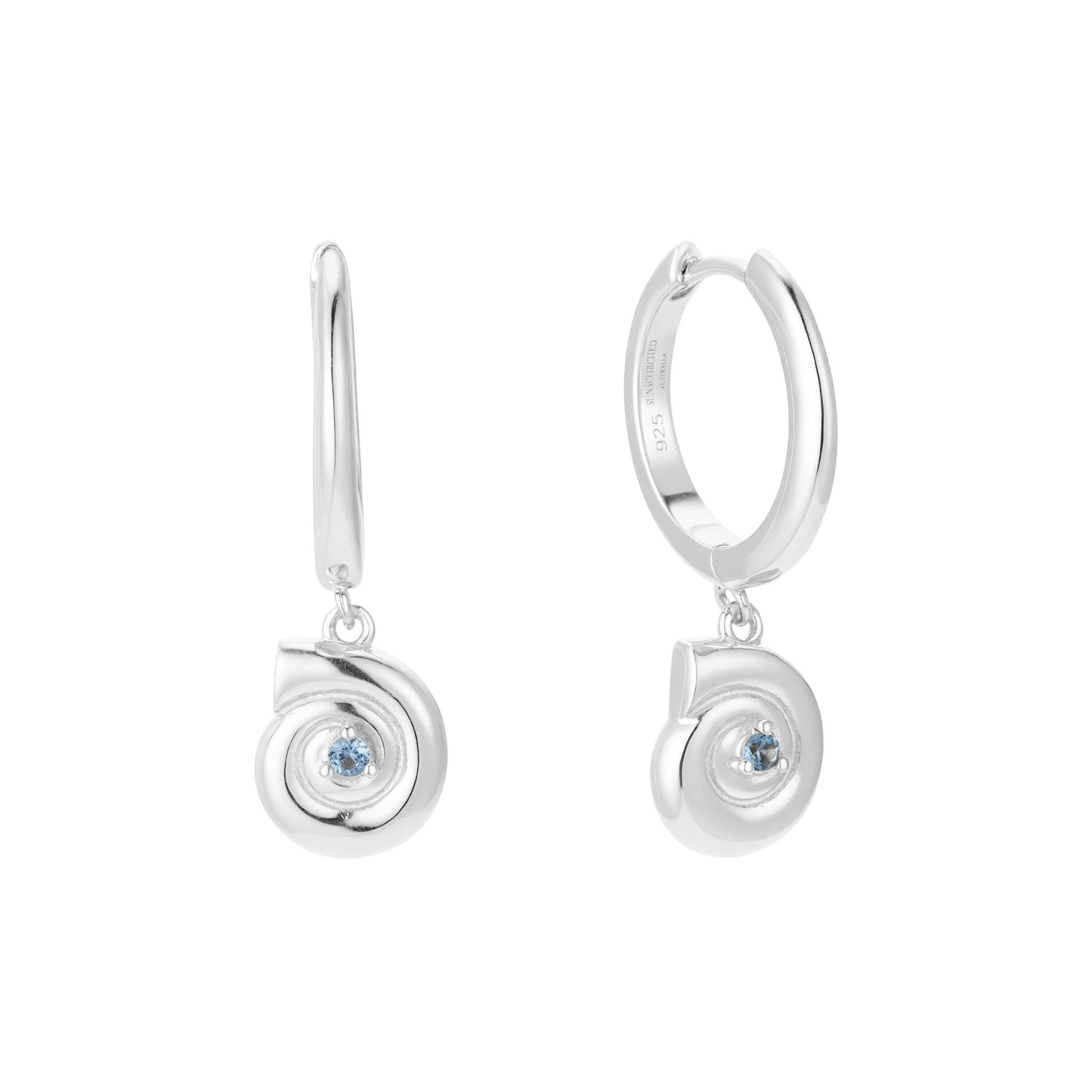 Lina Drop Hoops, 925 Silver - Sunscorched Australia