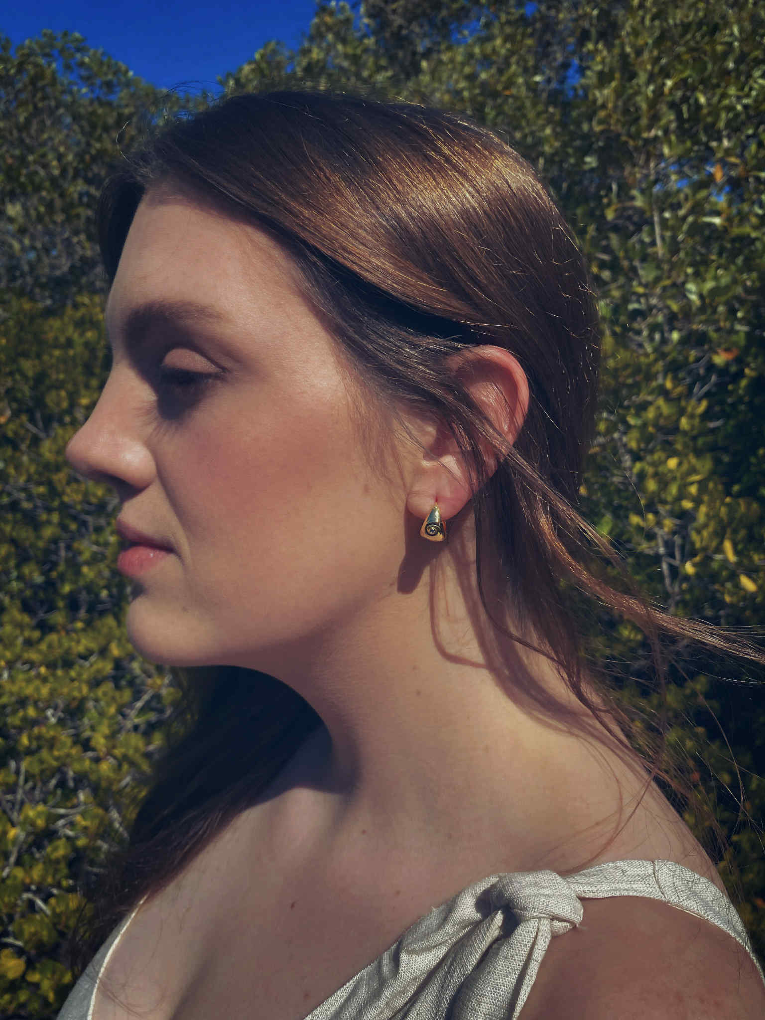 Lina Hoops, 16K Gold Plated - Sunscorched Australia